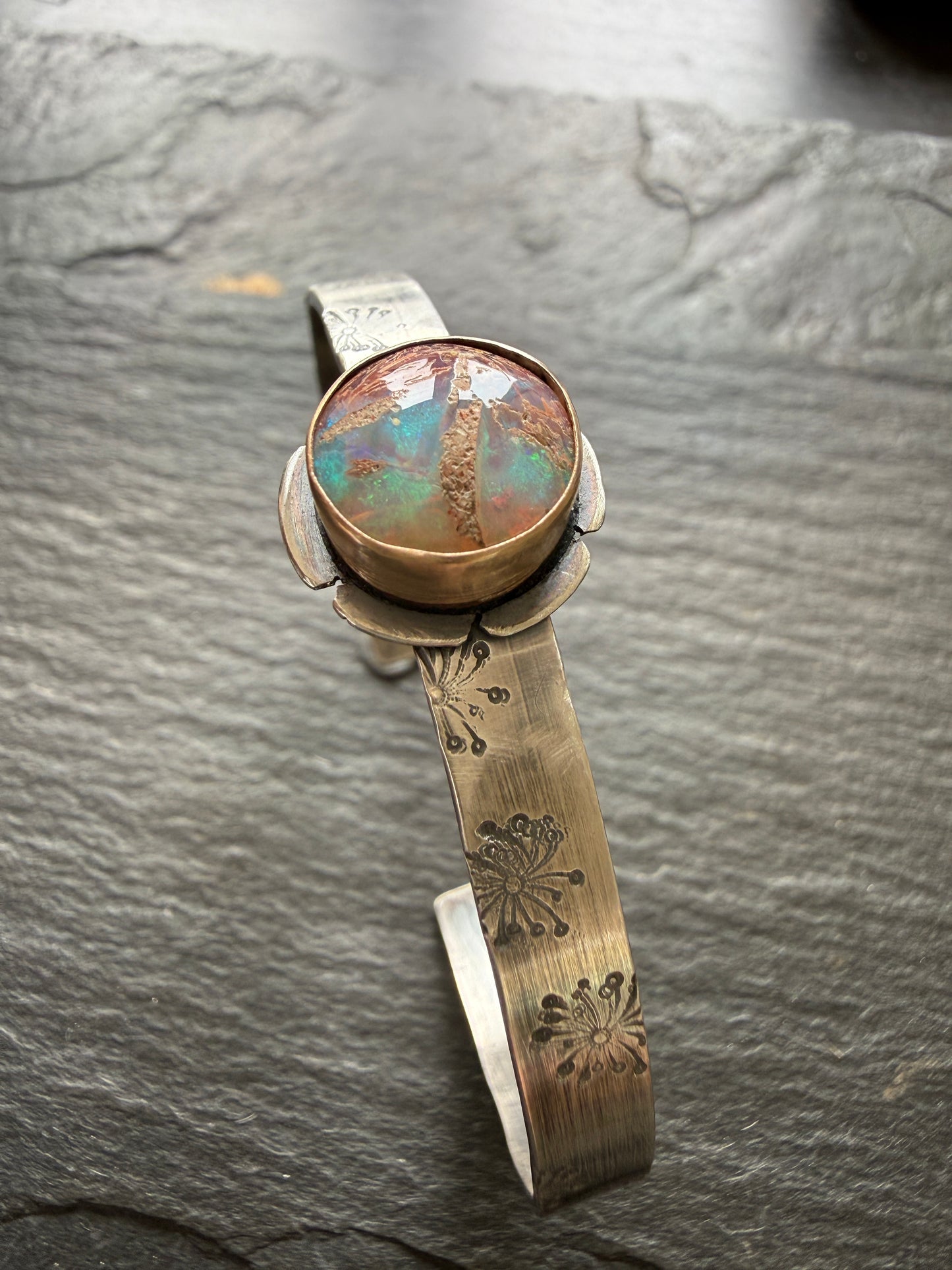 Flower Opal Bangle