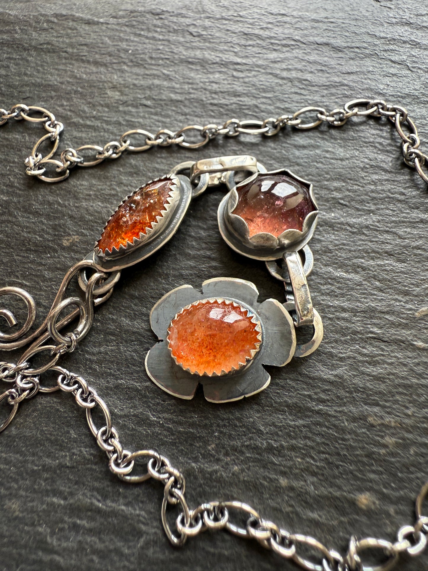 FOR TINA - Sunstone and Tourmaline Necklace