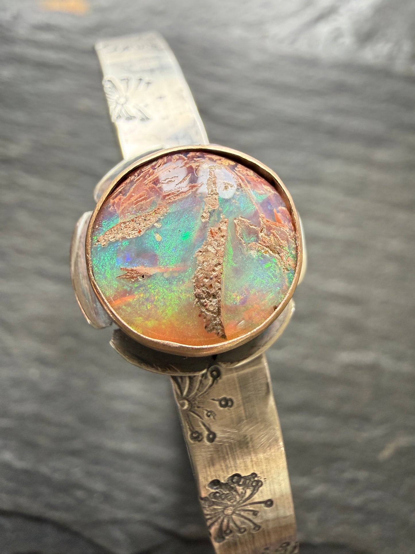 Flower Opal Bangle