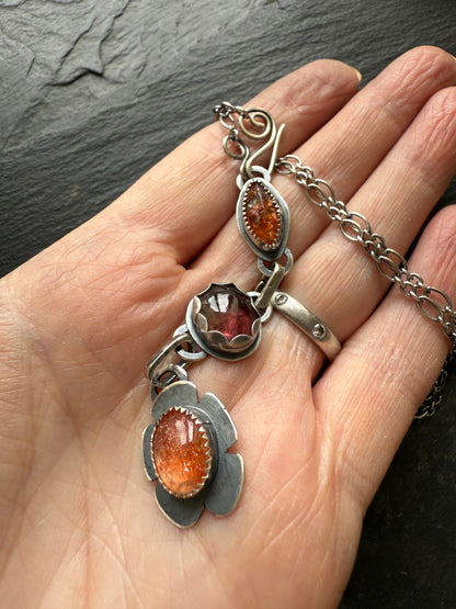 FOR TINA - Sunstone and Tourmaline Necklace