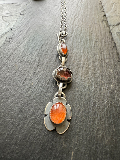 FOR TINA - Sunstone and Tourmaline Necklace