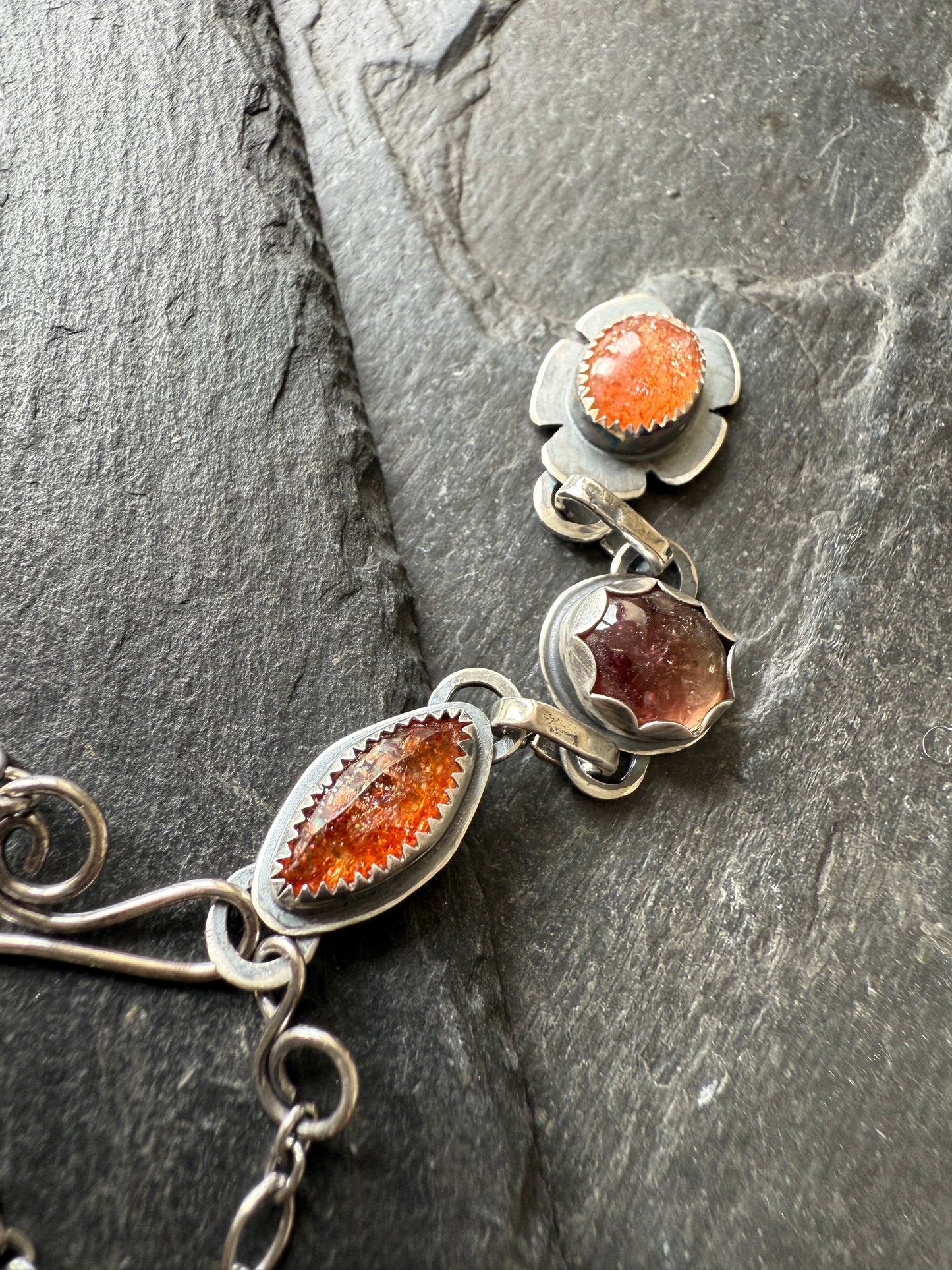 FOR TINA - Sunstone and Tourmaline Necklace