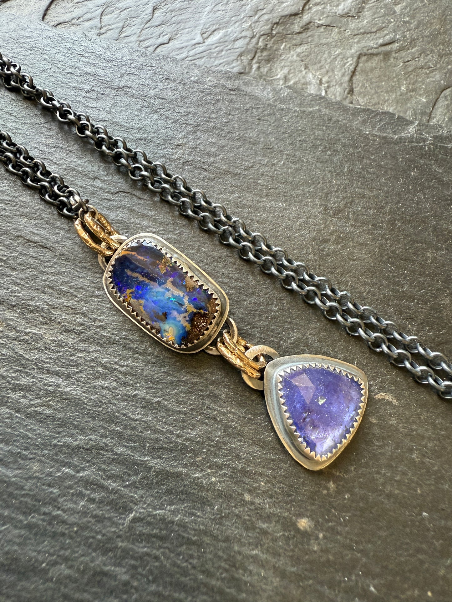 Tanzanite and Opal Necklace