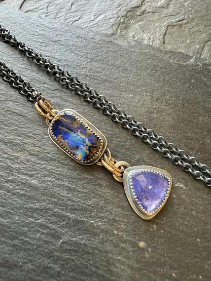 Tanzanite and Opal Necklace