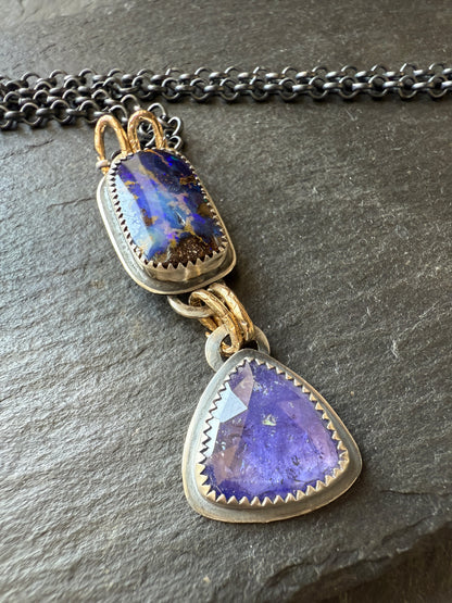 Tanzanite and Opal Necklace