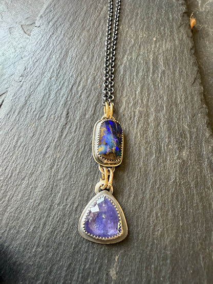 Tanzanite and Opal Necklace