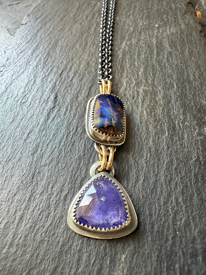 Tanzanite and Opal Necklace