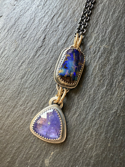 Tanzanite and Opal Necklace