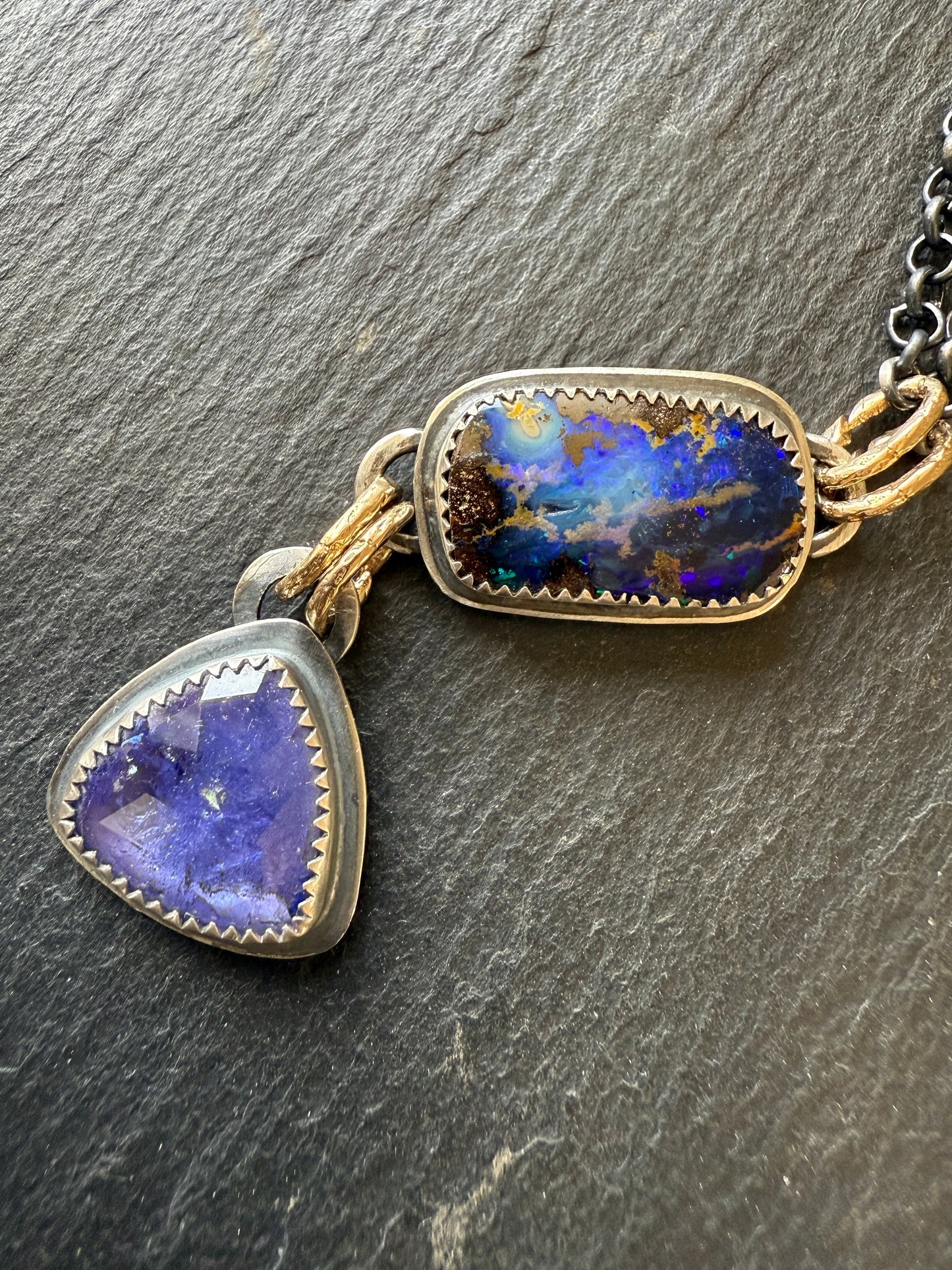 Tanzanite and Opal Necklace
