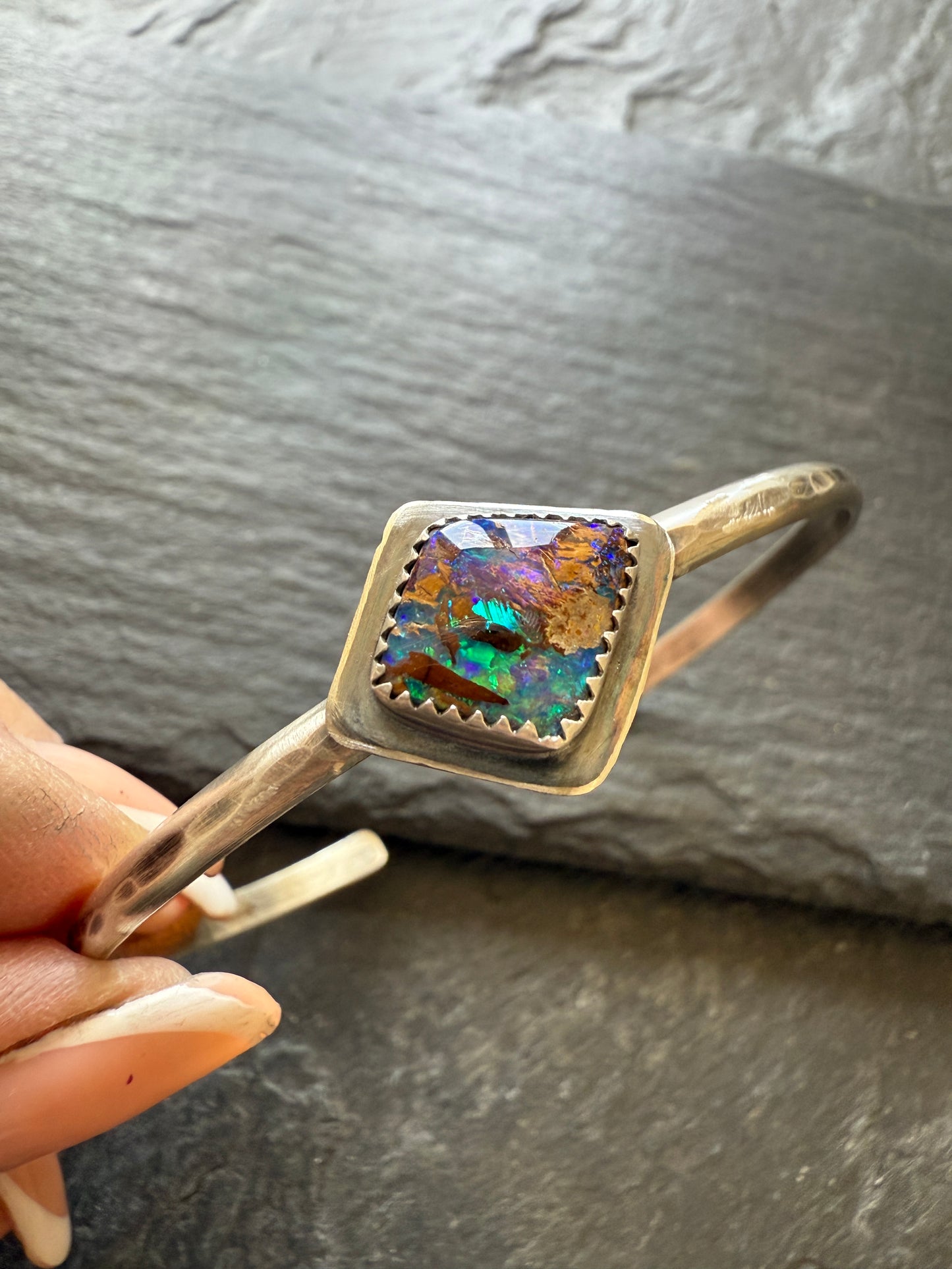 Boulder Opal Cuff Bangle