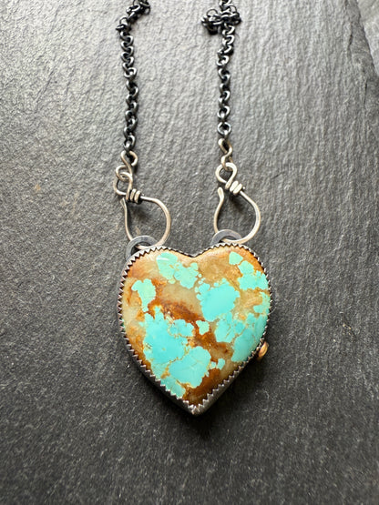 No.8 Turquoise Heart Pendant