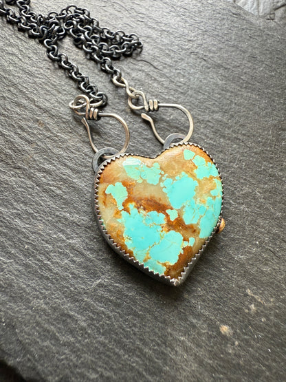 No.8 Turquoise Heart Pendant