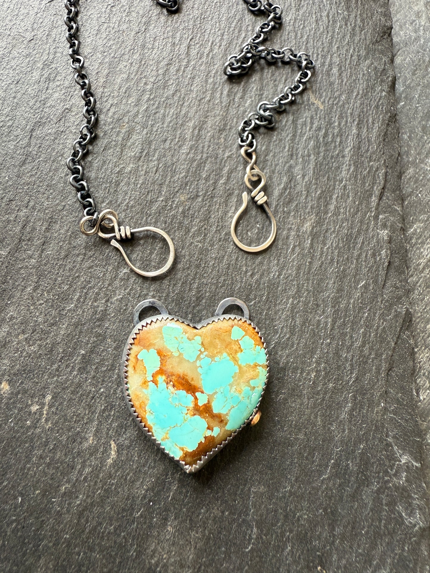 No.8 Turquoise Heart Pendant