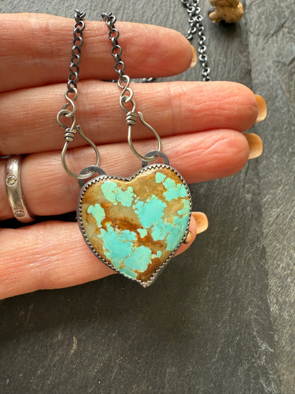 No.8 Turquoise Heart Pendant