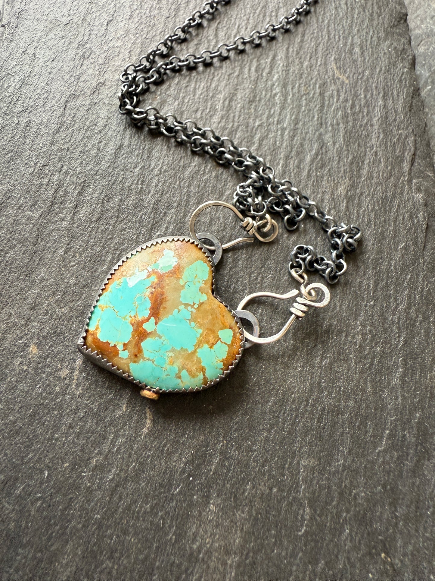 No.8 Turquoise Heart Pendant