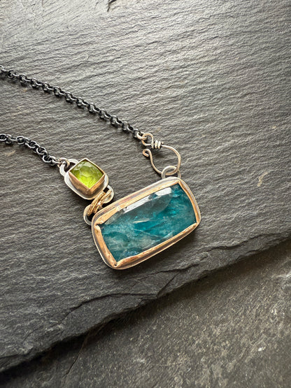 Kyanite & Peridot Necklace