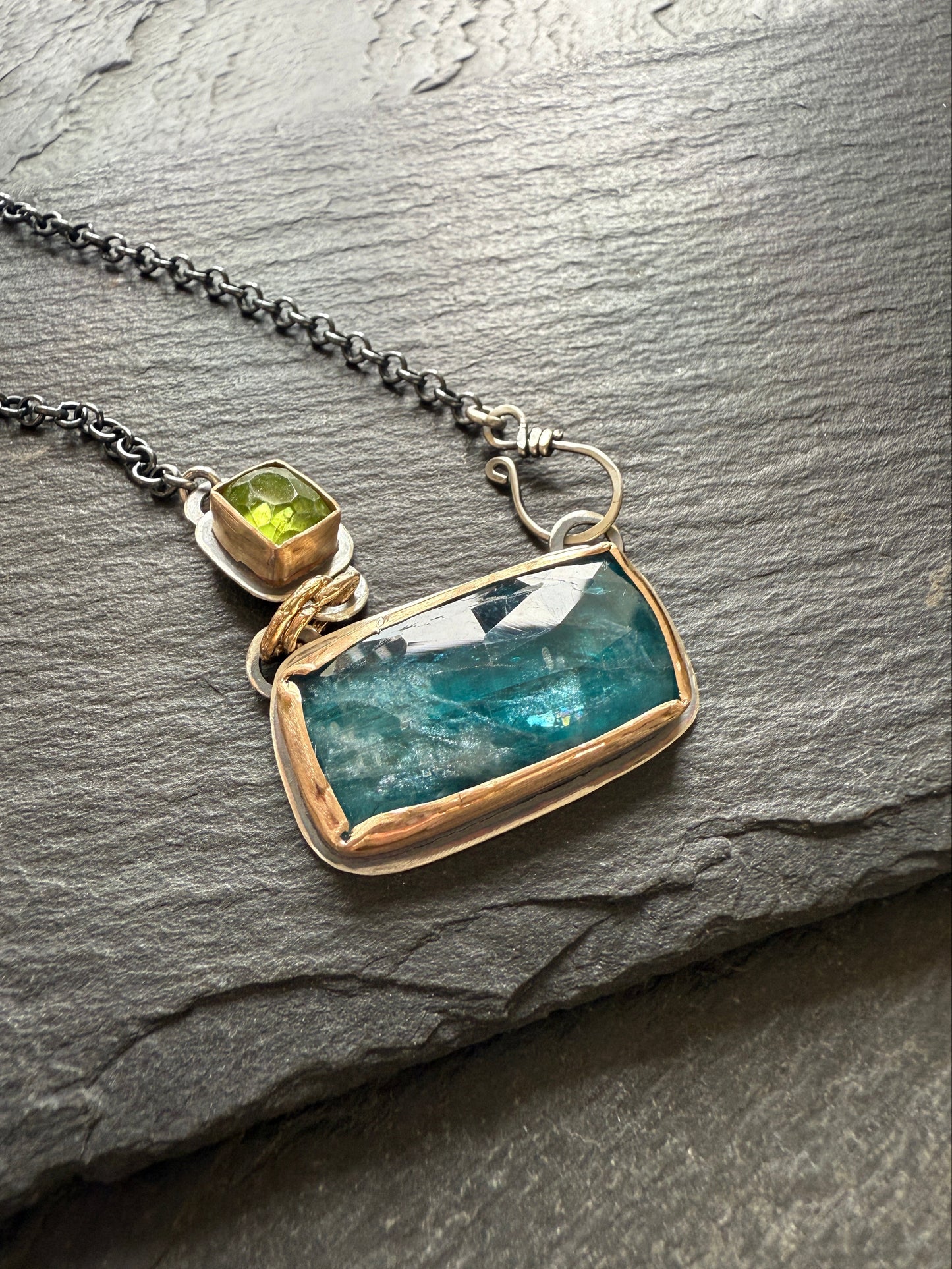 Kyanite & Peridot Necklace