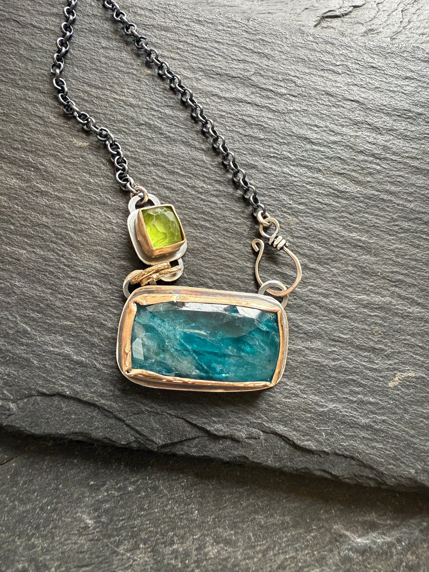 Kyanite & Peridot Necklace