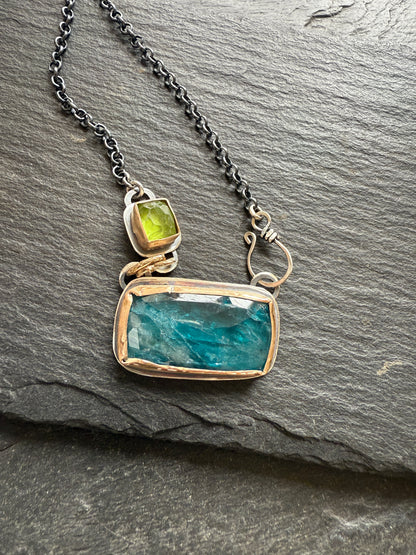 Kyanite & Peridot Necklace