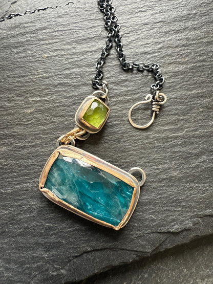 Kyanite & Peridot Necklace