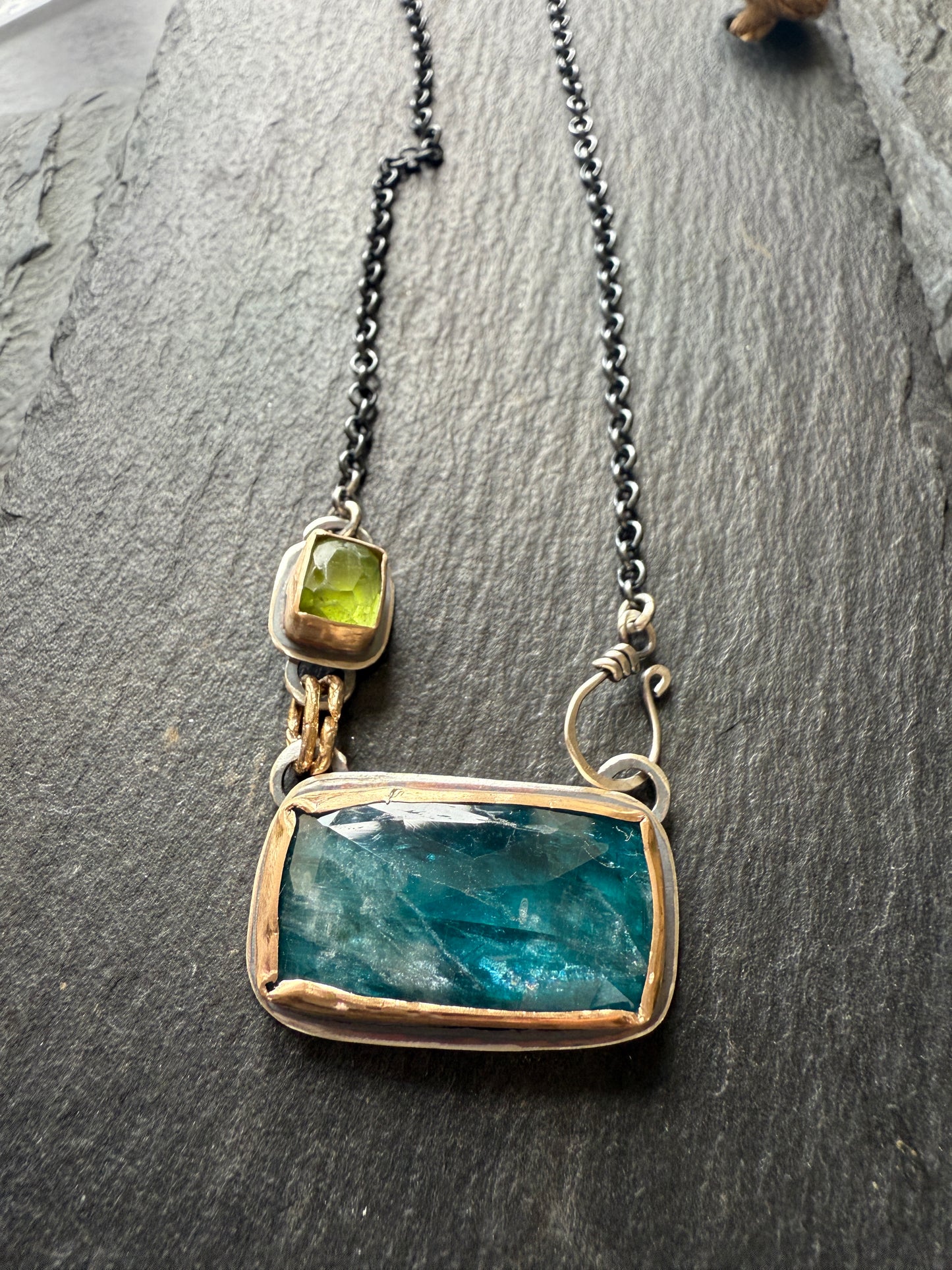 Kyanite & Peridot Necklace