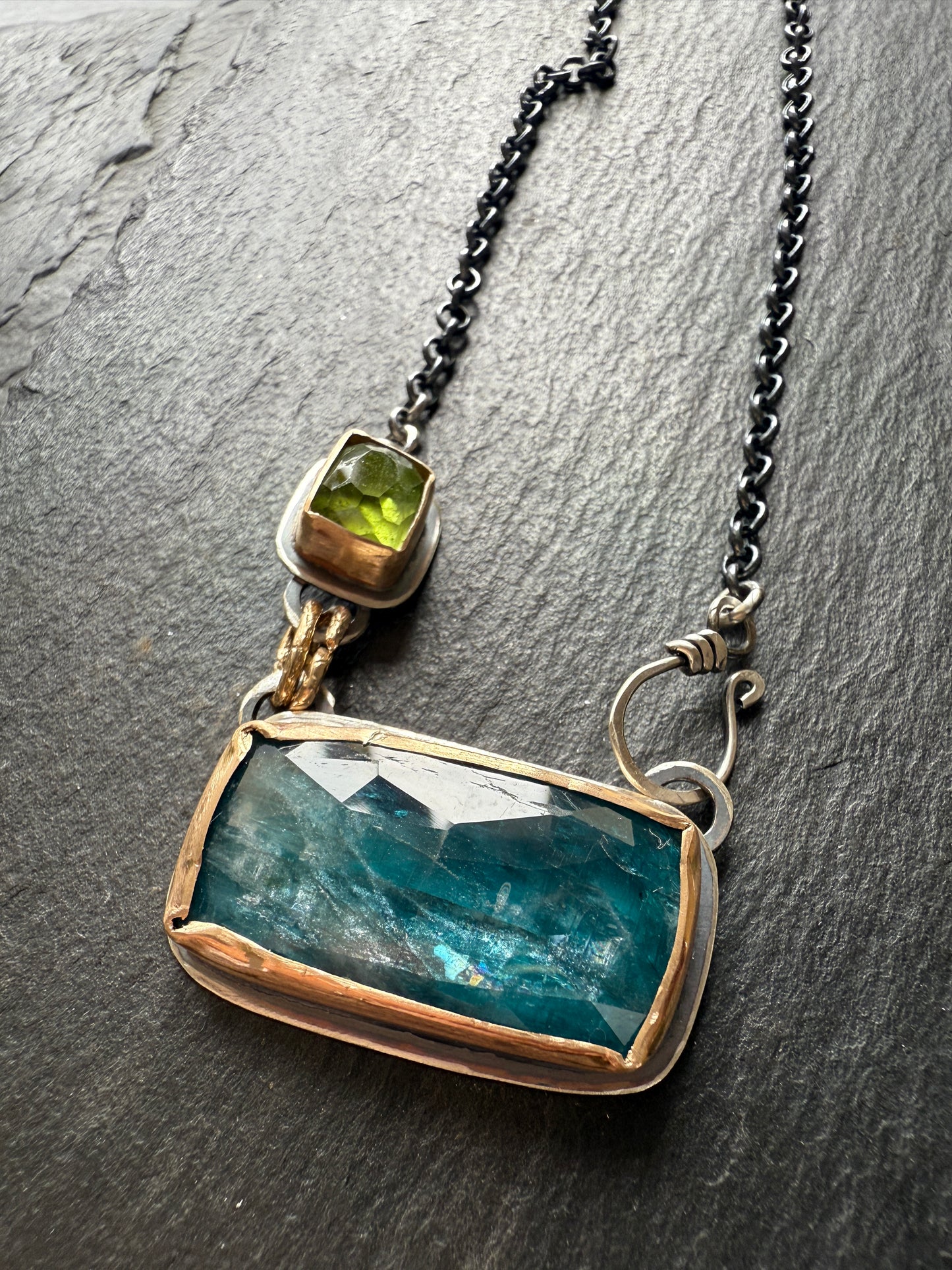 Kyanite & Peridot Necklace