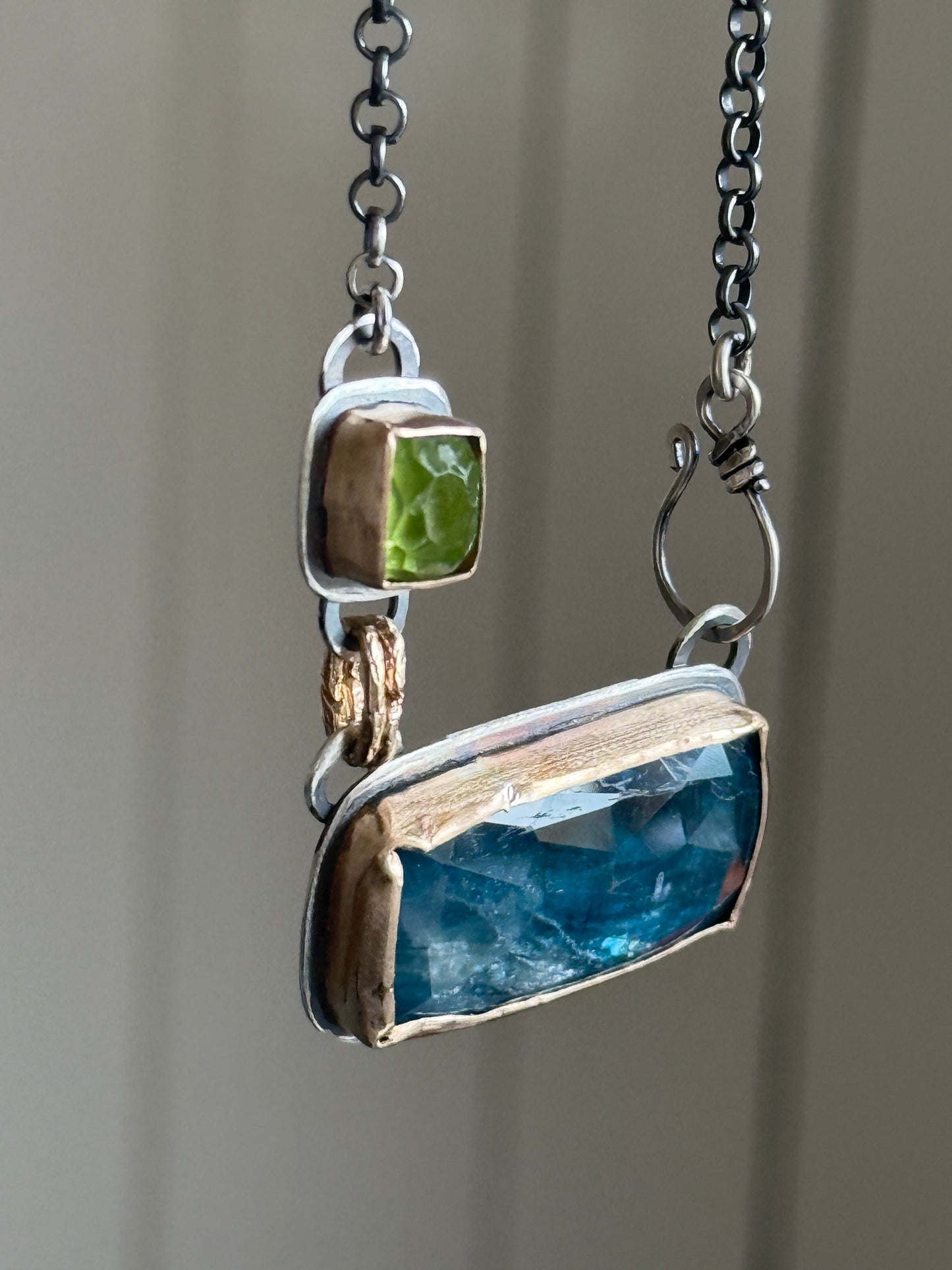 Kyanite & Peridot Necklace