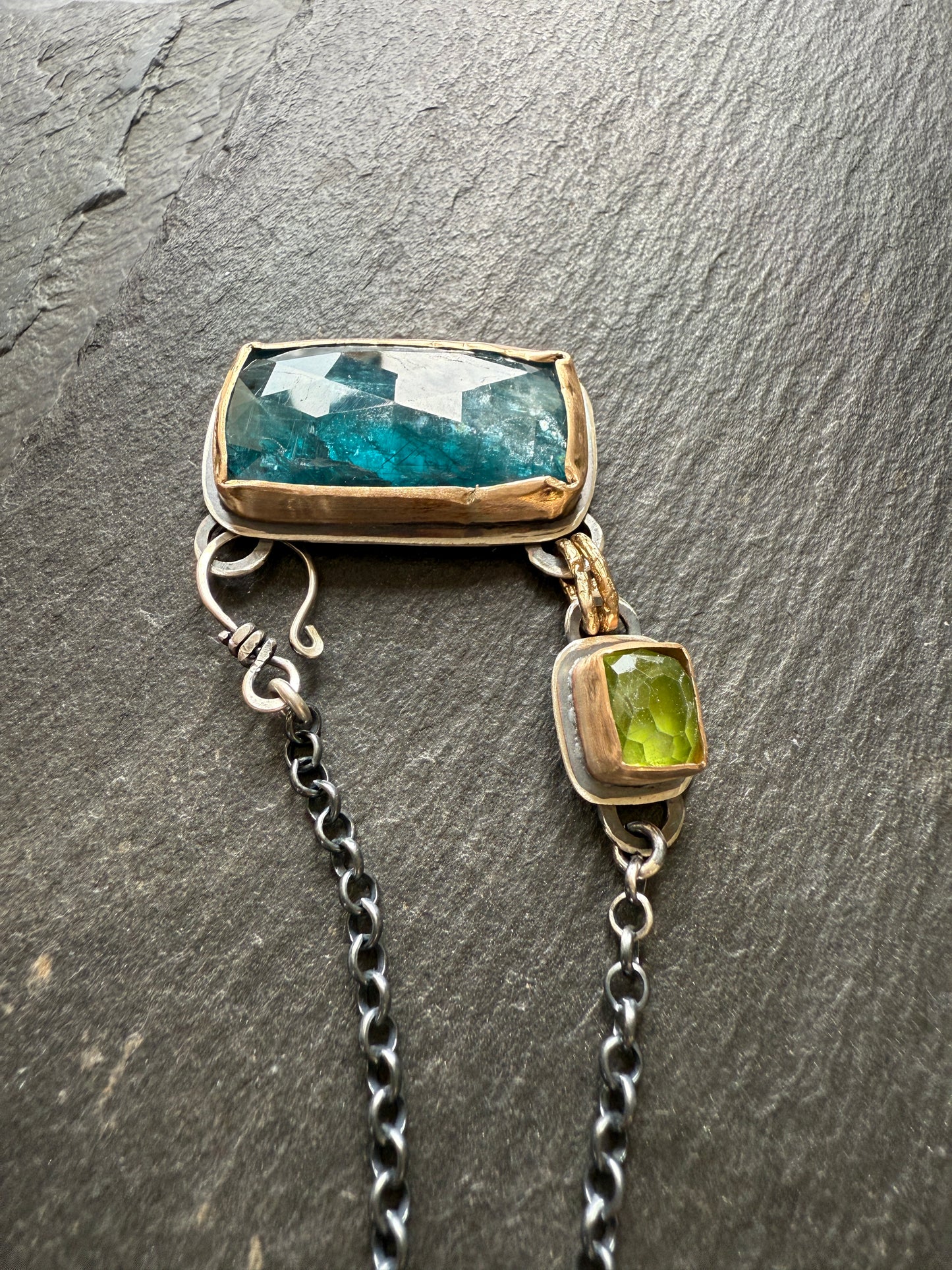 Kyanite & Peridot Necklace