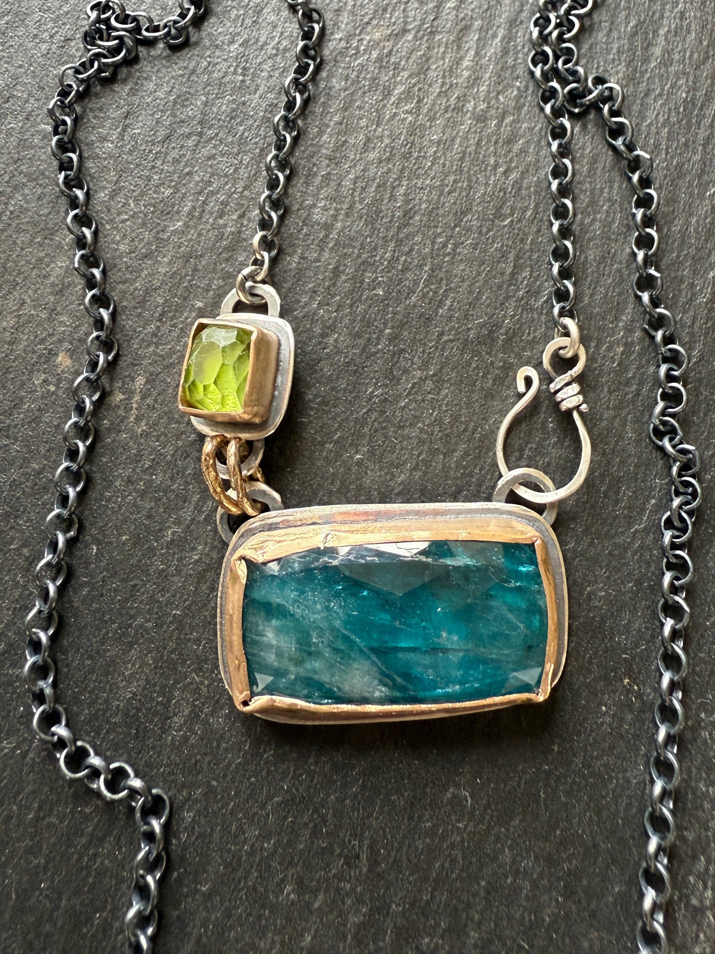 Kyanite & Peridot Necklace