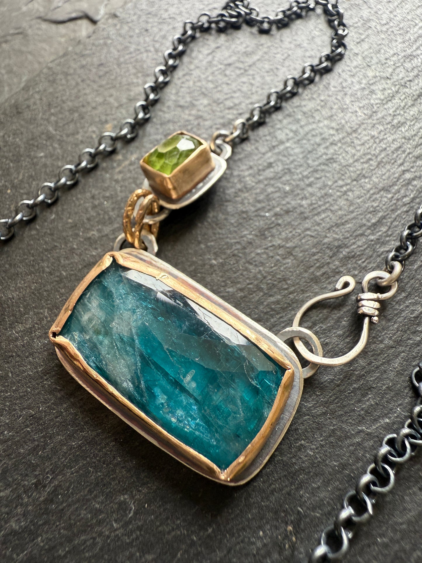 Kyanite & Peridot Necklace