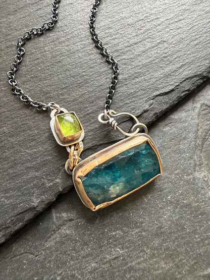 Kyanite & Peridot Necklace