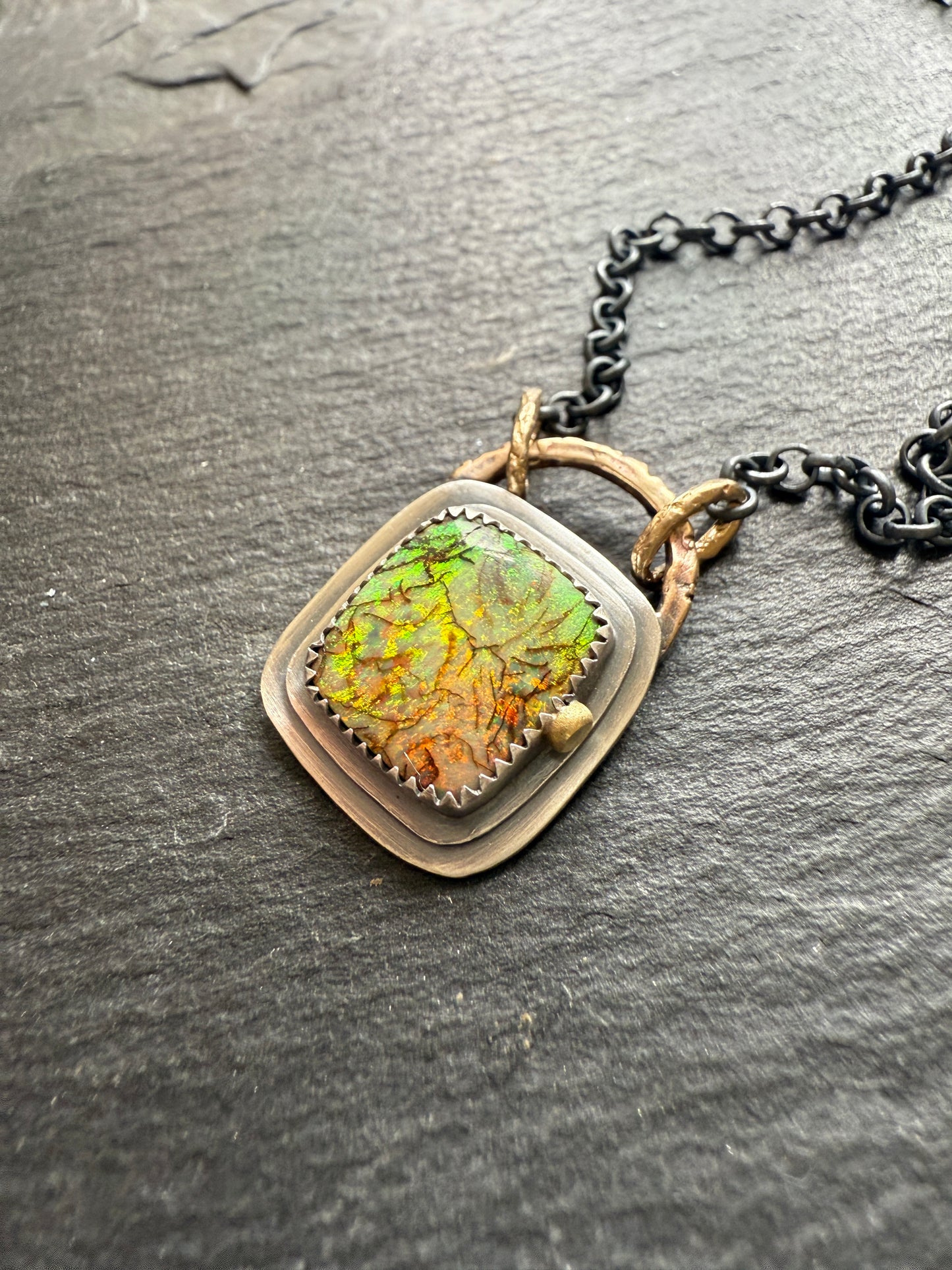For Aaron - Monarch Opal Necklace