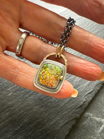 For Aaron - Monarch Opal Necklace