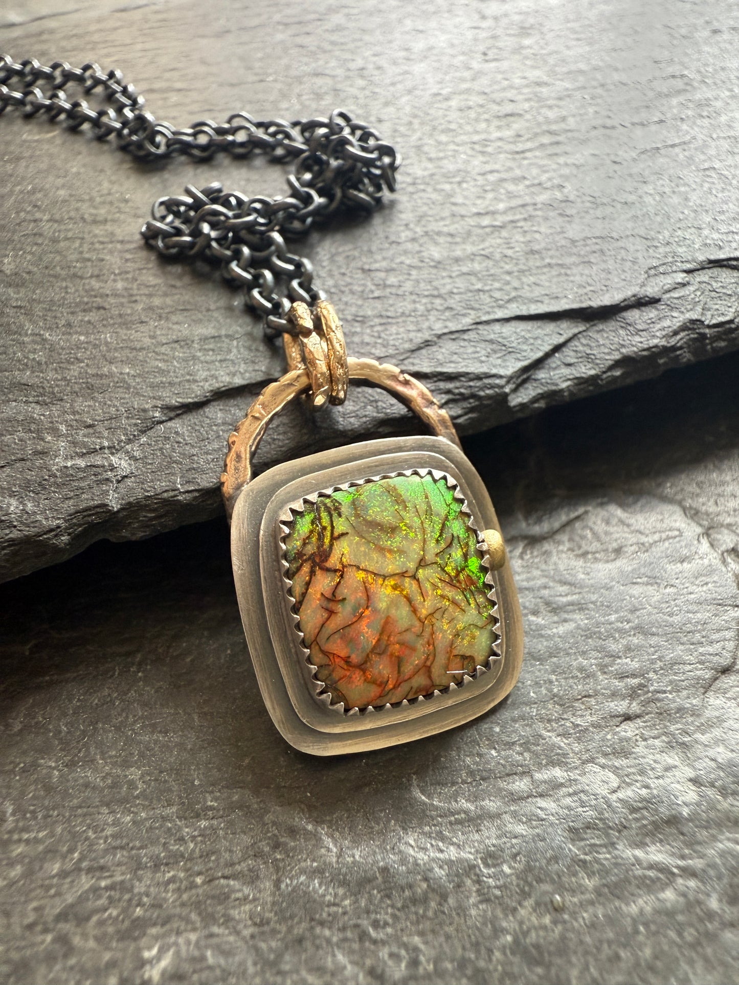 For Aaron - Monarch Opal Necklace