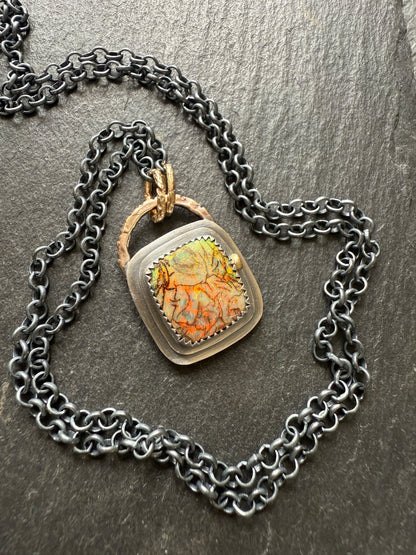 For Aaron - Monarch Opal Necklace