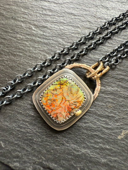 For Aaron - Monarch Opal Necklace