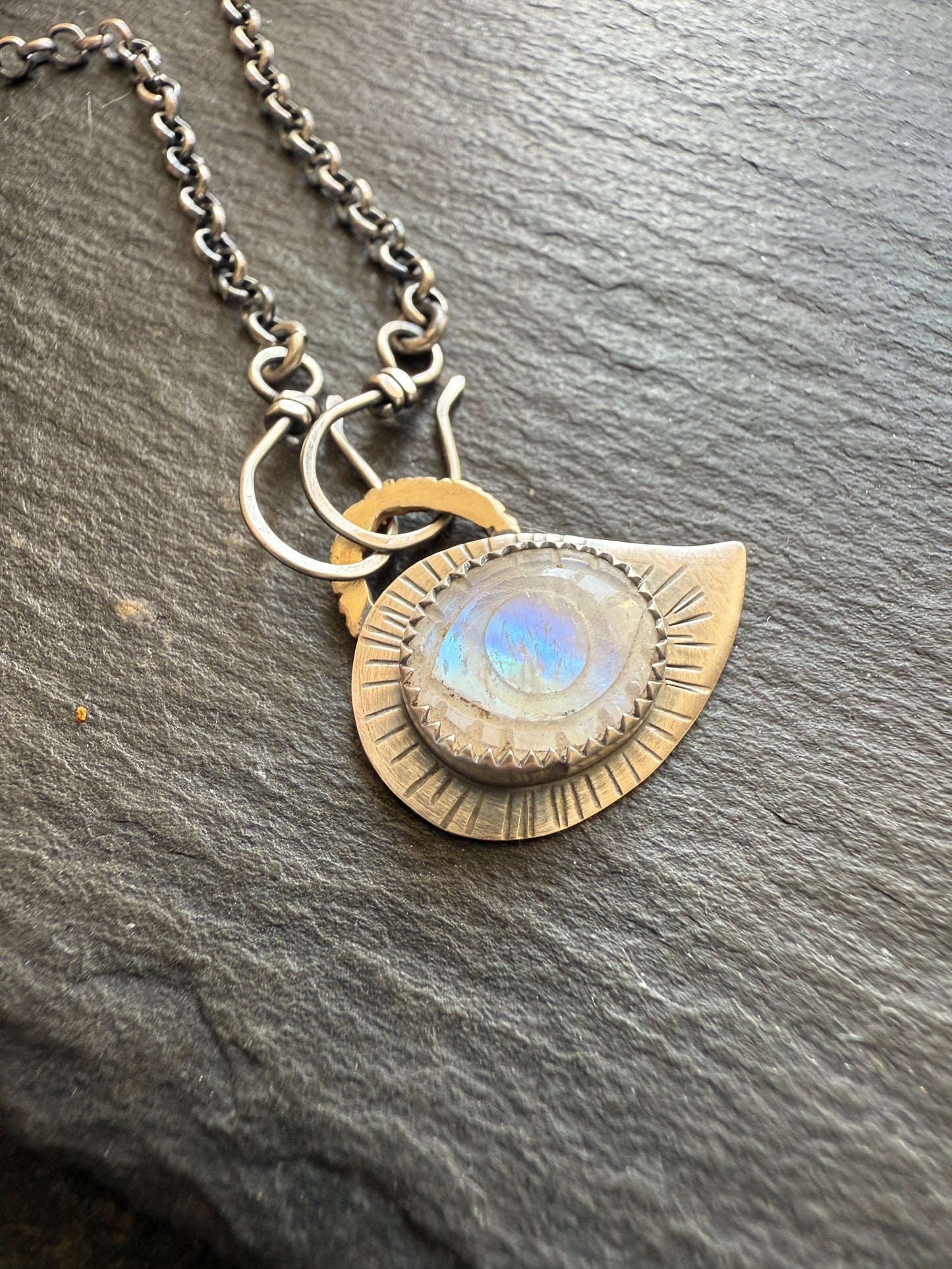 Moonstone Evil Eye Necklace