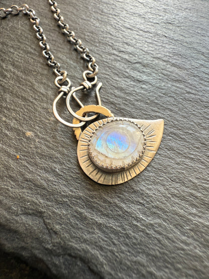 Moonstone Evil Eye Necklace