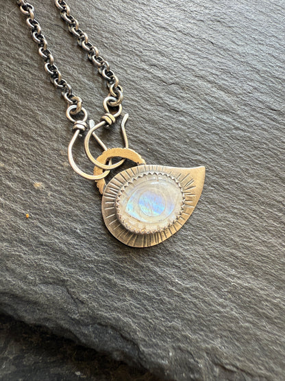 Moonstone Evil Eye Necklace
