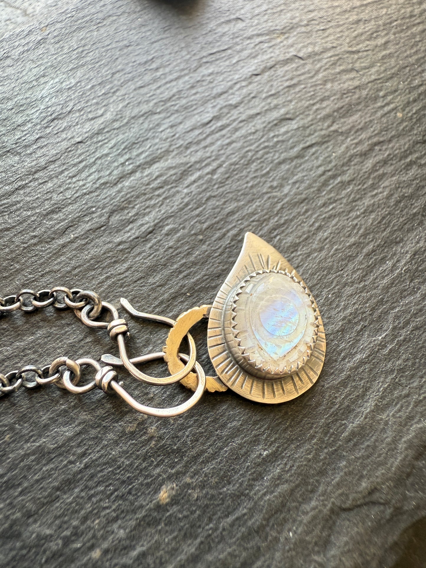 Moonstone Evil Eye Necklace