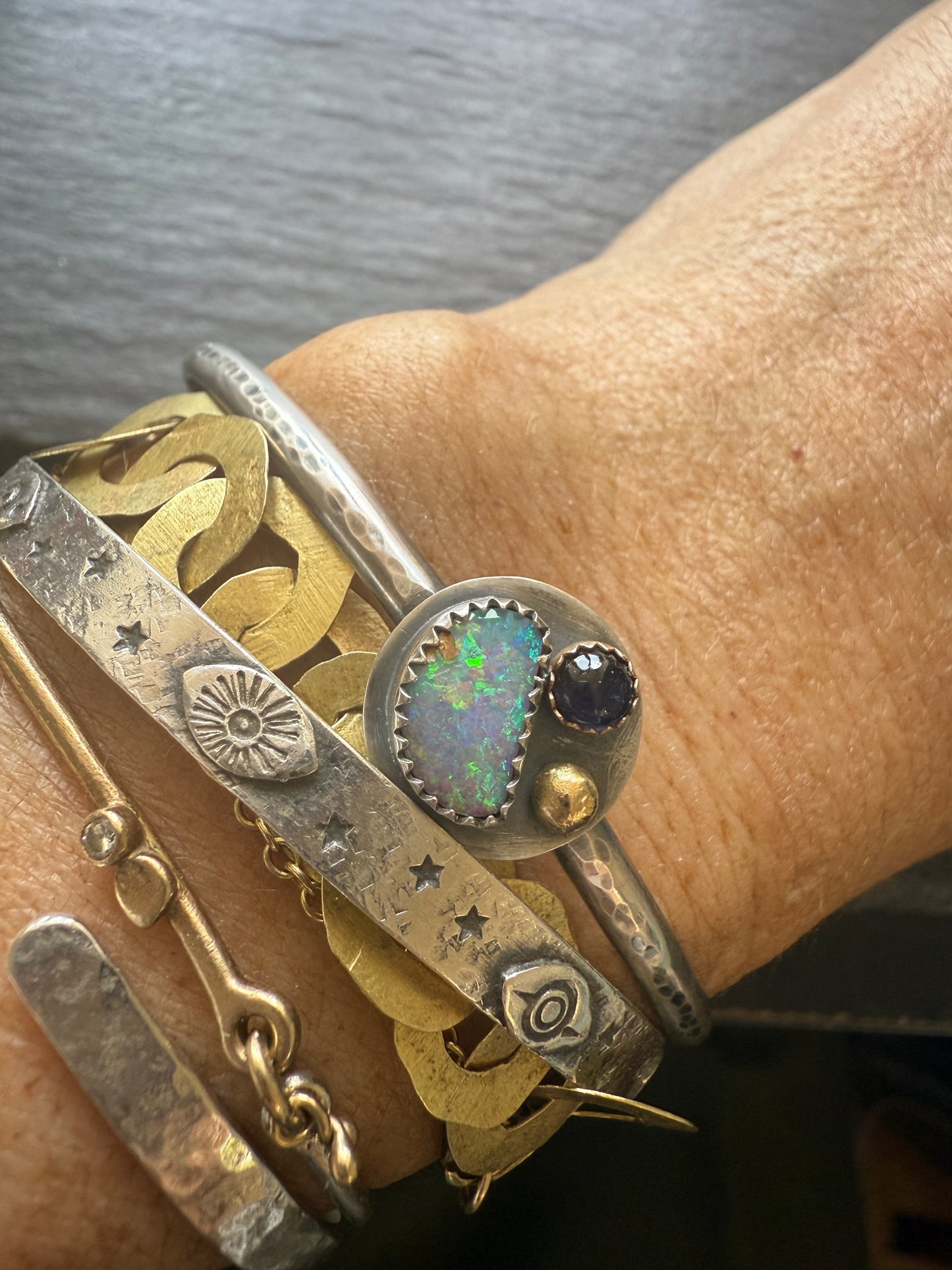 Mixed Gemstone Bangle