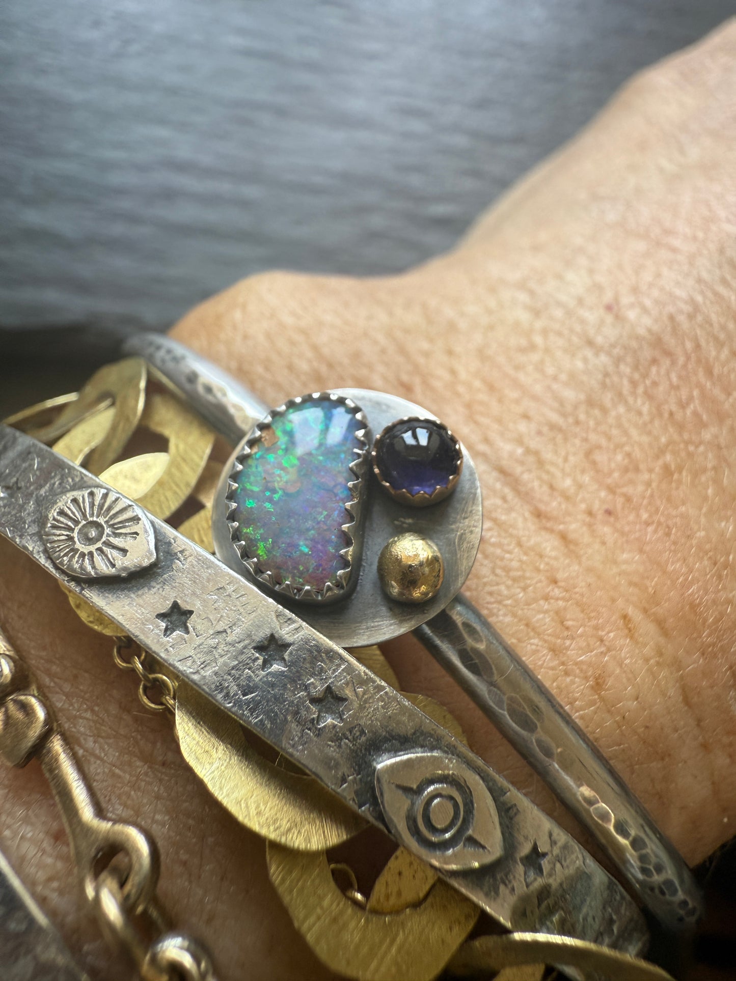 Mixed Gemstone Bangle