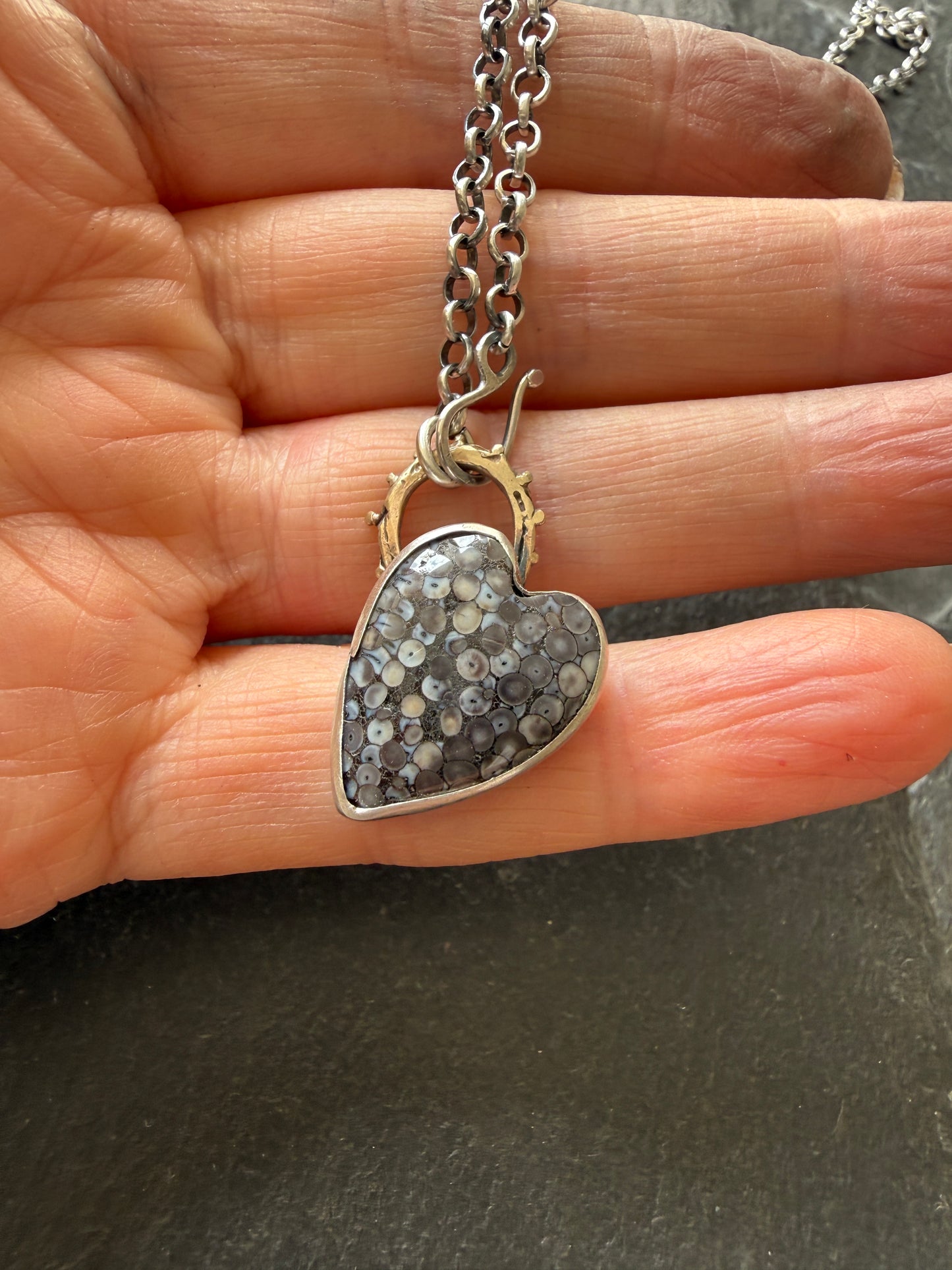 Fossilised Heart Wrasse Snakeskin