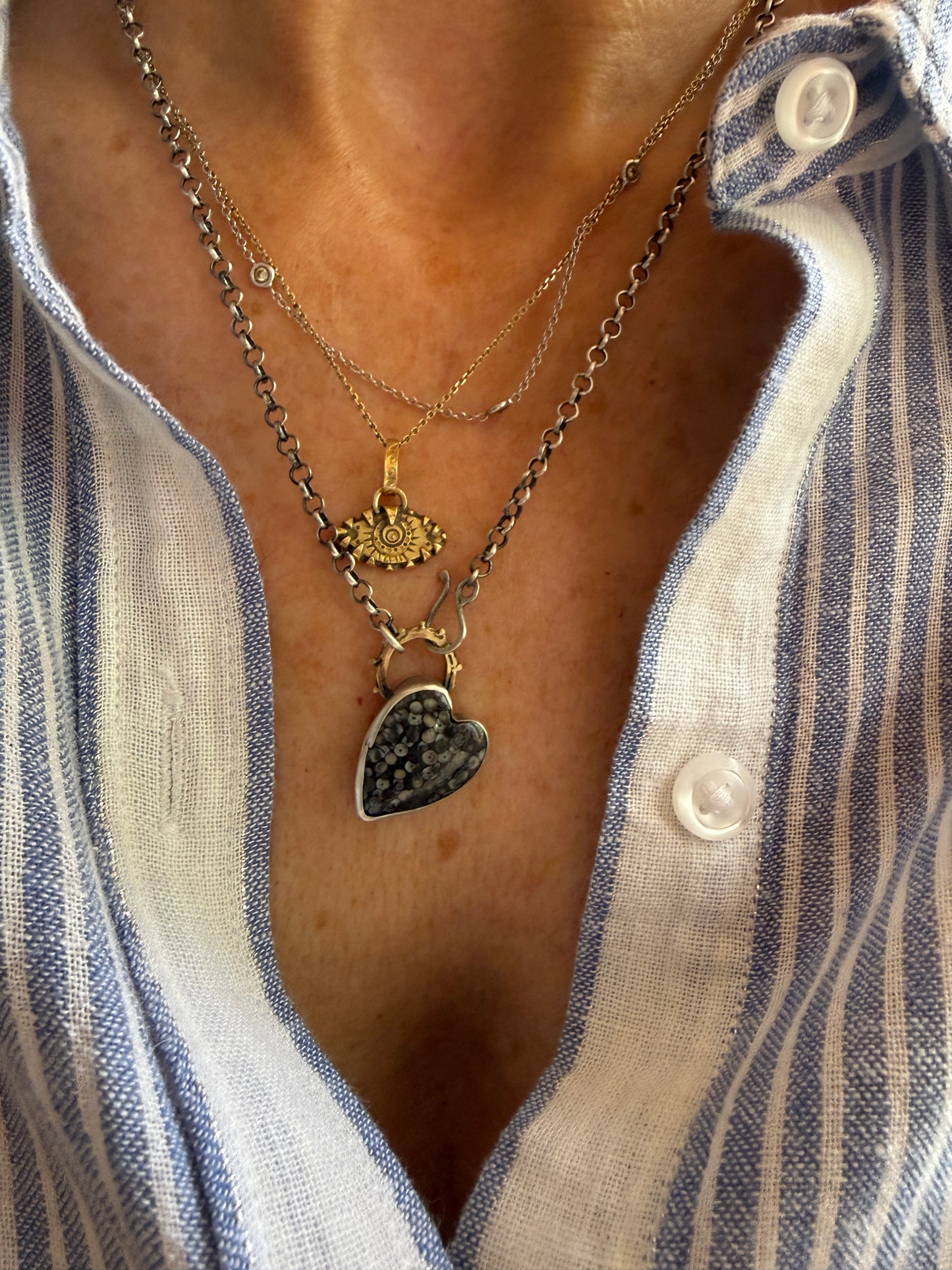 Fossilised Heart Wrasse Snakeskin
