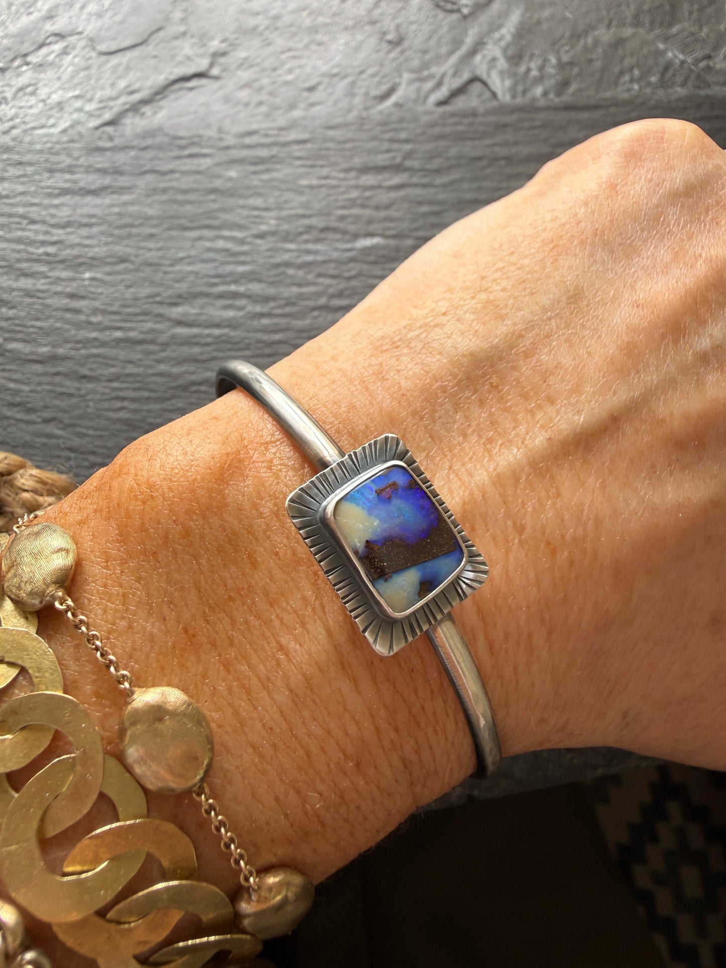 Blue Opal Bangle