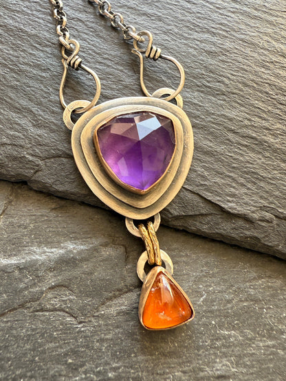 Amethyst & Garnet Necklace