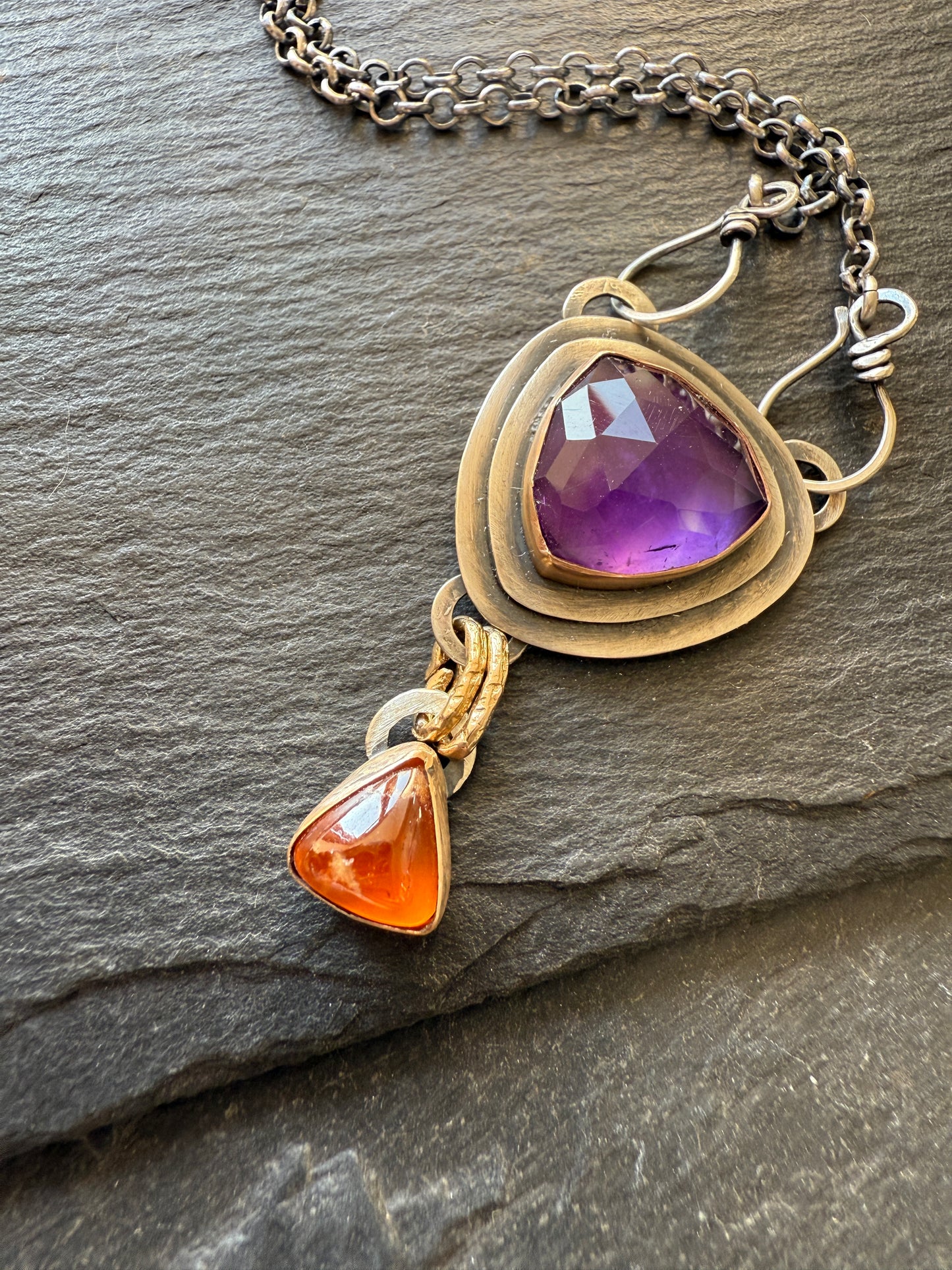 Amethyst & Garnet Necklace