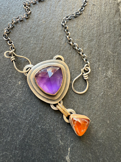 Amethyst & Garnet Necklace