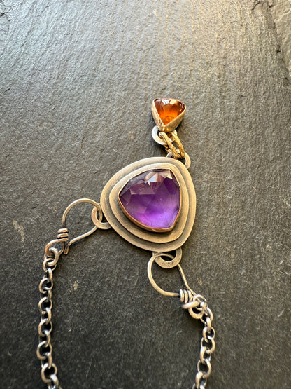 Amethyst & Garnet Necklace
