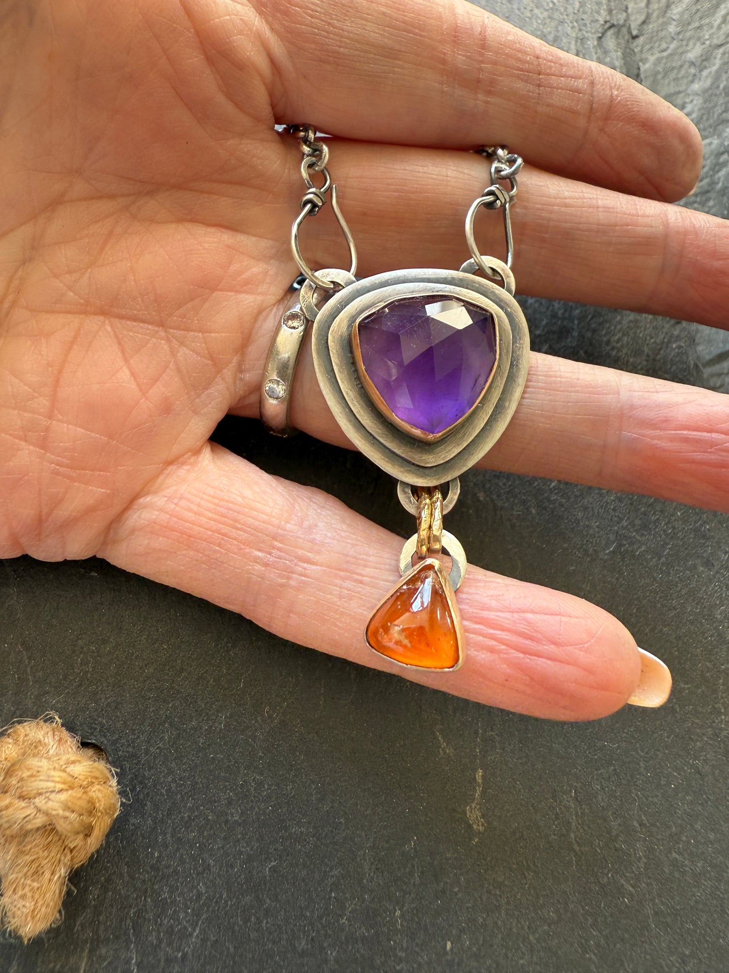 Amethyst & Garnet Necklace